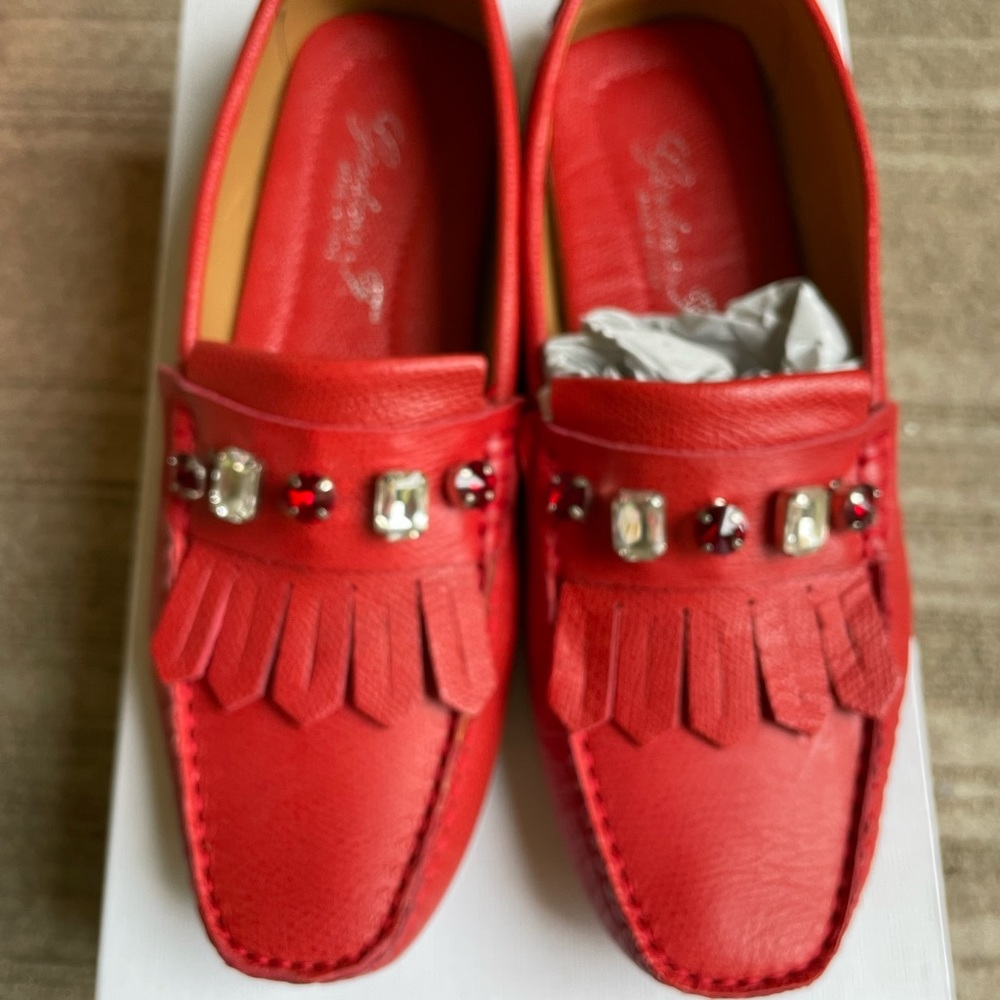 Giordanna F. Woman Driving moccasins with decor in color red size 38
